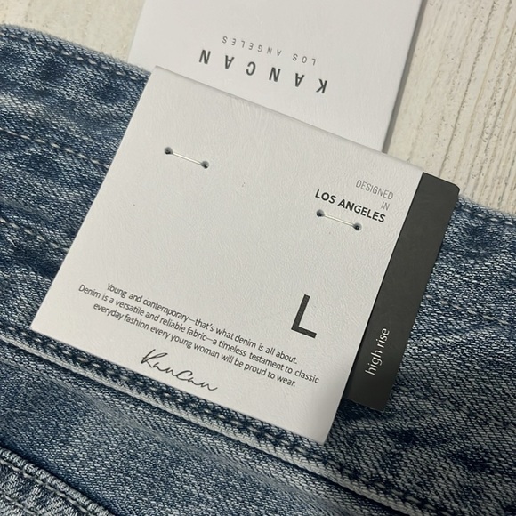 KanCan High Waist Denim Shorts - Blue - Picture 6 of 12